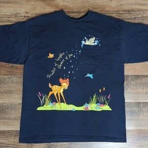 Vintage Disney Classics Jerry Leigh Bambi and Thumper T-shirt Size Large in Blue